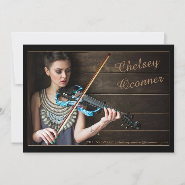 Performer Model Actor Comp Zed Card Promo Template (Front)