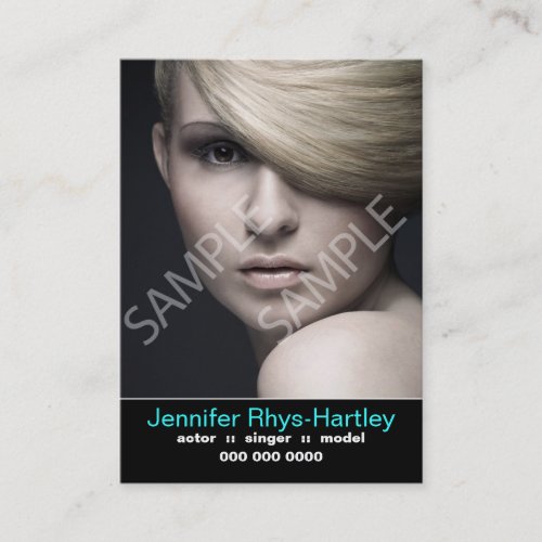 Performers Resume and Headshot Business Card Templates