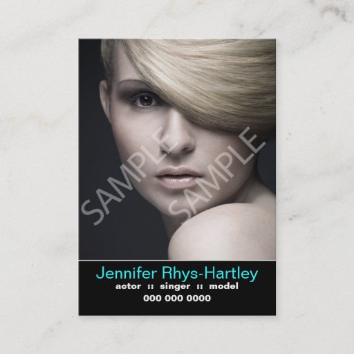 Customizable Performers Resume and Headshot Business Card Templates