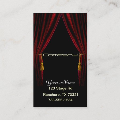 Customizable Performing Arts Business Cards