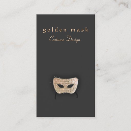 Customizable Entertainment Business Card -  Golden Mask