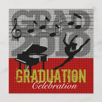 Performing Arts Graduation Party 2 Invitation by pixibition at Zazzle
