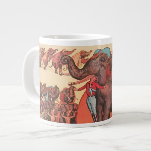 Performing Elephants With Women And Trainer Giant Coffee Mug