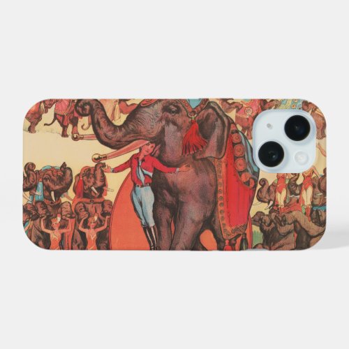 Performing Elephants With Women And Trainer iPhone 15 Case