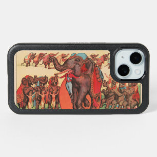 Performing Elephants With Women And Trainer. iPhone 15 Case