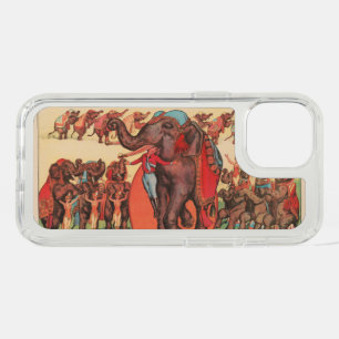 Performing Elephants With Women And Trainer. iPhone 15 Case