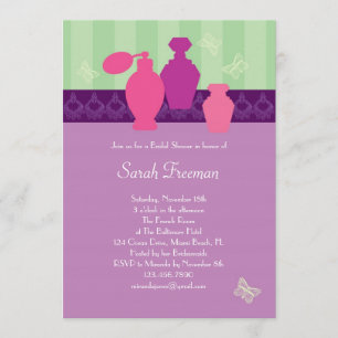 Perfum Bottles Bridal Shower Invitation