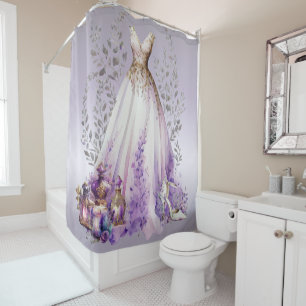 Perfume and Lavender Beautiful Purple Wildflower Shower Curtain