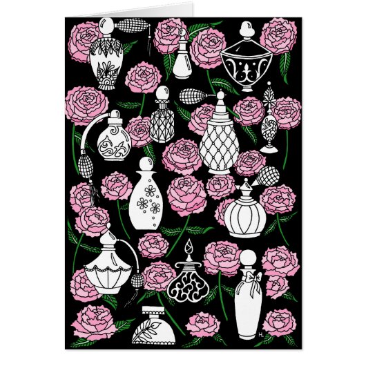 Perfume and Peonies Black Cards (Front)