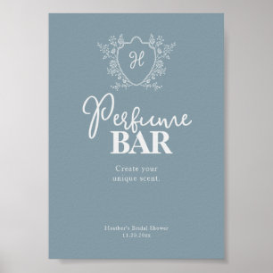 Perfume Bar Vintage Crest Blue Poster