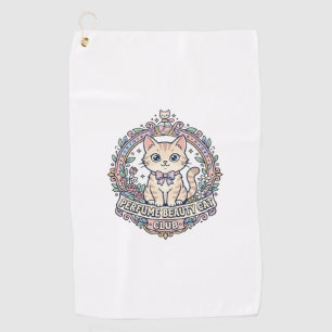 Perfume Beauty Cat Cute Cat T-Shirt Design - Perfu Golf Towel