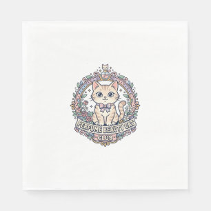 Perfume Beauty Cat Cute Cat T-Shirt Design - Perfu Napkins