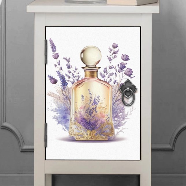 Perfume Bottle and Gorgeous Lavender Flower Spray  Tissue Paper (Creator Uploaded)