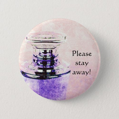 perfume bottle caution pin button