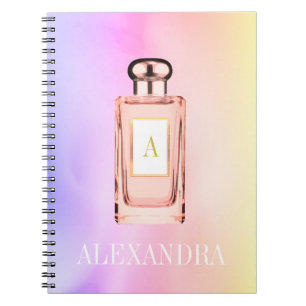 Perfume Bottle Chic Monogram Personal Notebook