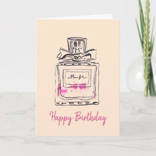 Bag Perfume & Lady Birthday Card