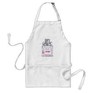 Perfume bottle fashion watercolour illustration adult apron