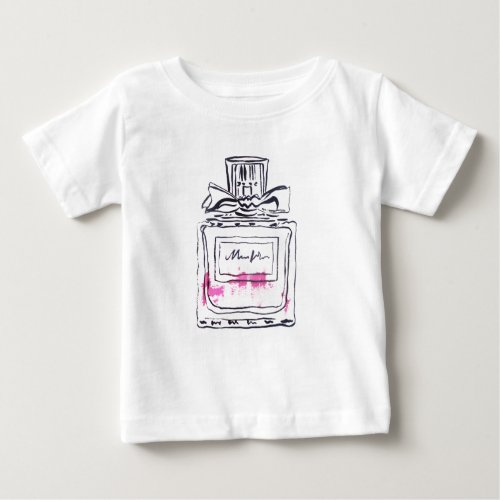 Perfume bottle fashion watercolour illustration baby T_Shirt