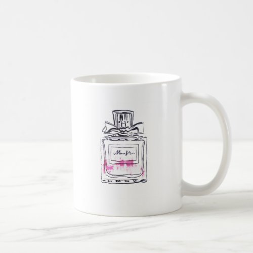 Perfume bottle fashion watercolour illustration coffee mug