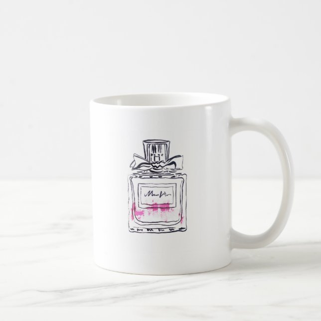 Perfume bottle fashion watercolour illustration coffee mug (Right)