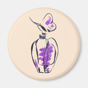 Perfume bottle fashion watercolour illustration magnet