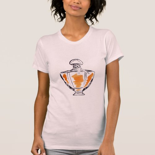 Perfume bottle fashion watercolour illustration T_Shirt