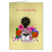 Perfume Bottle Flowers Feminine Elegant (Front)