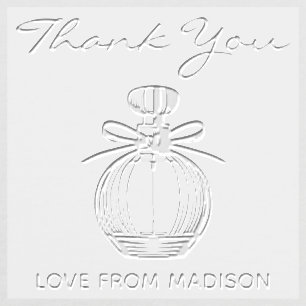 Perfume Bottle Thank You Bridal Shower Embosser