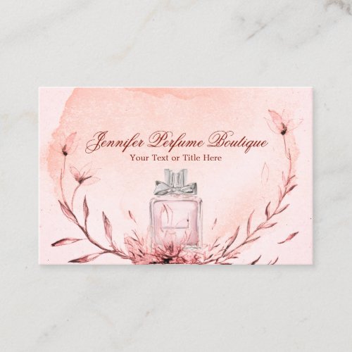 Perfume Fragrance Essential Oil Burgundy Business Card