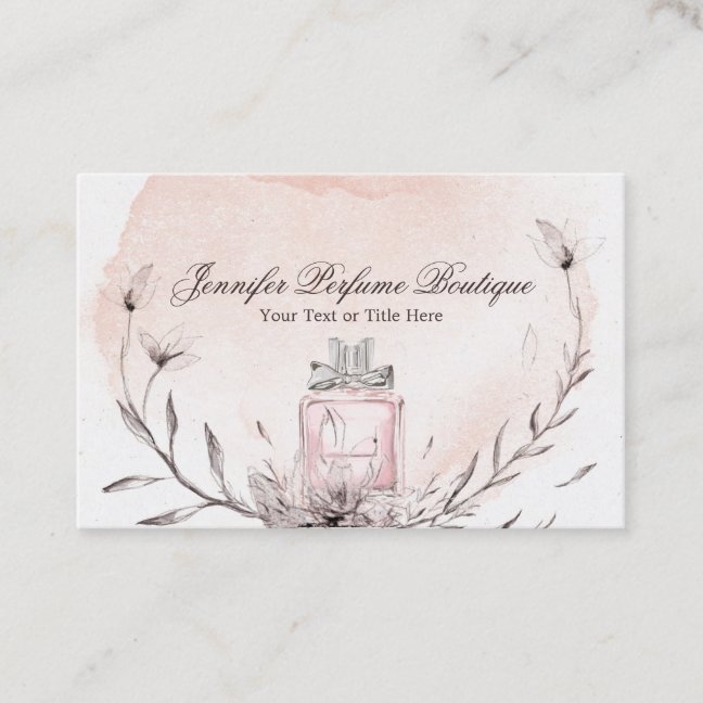 Perfume Fragrance Essential Oils Signature Script Business Card