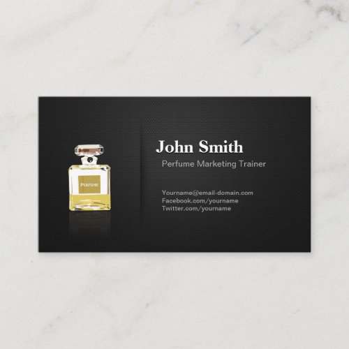 Perfume Marketing Trainer - Professional Black Business Card Template