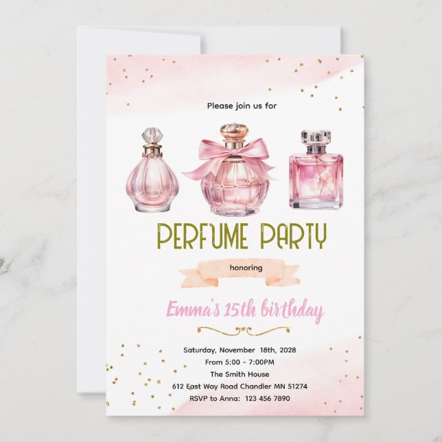 Perfume Party Invitation (Front)