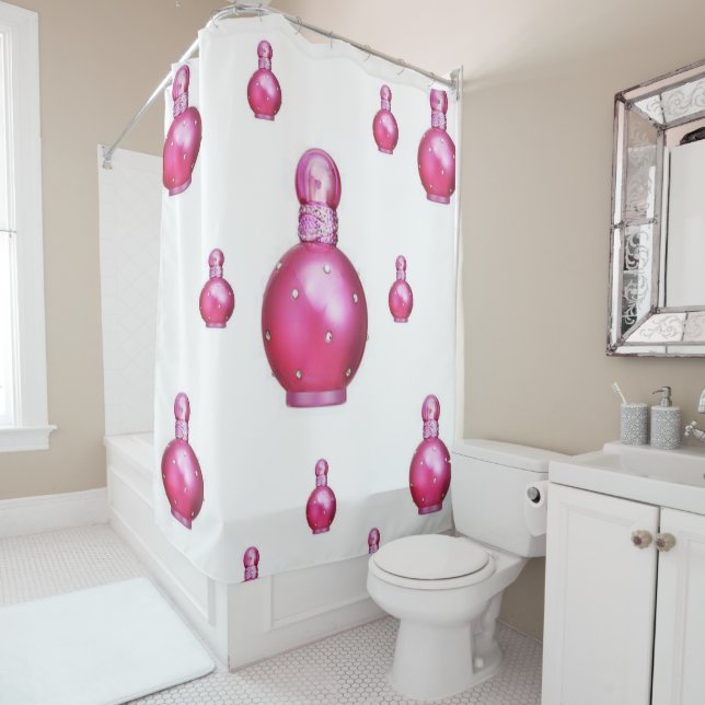 Perfume Pink Shower Curtain (In Situ)