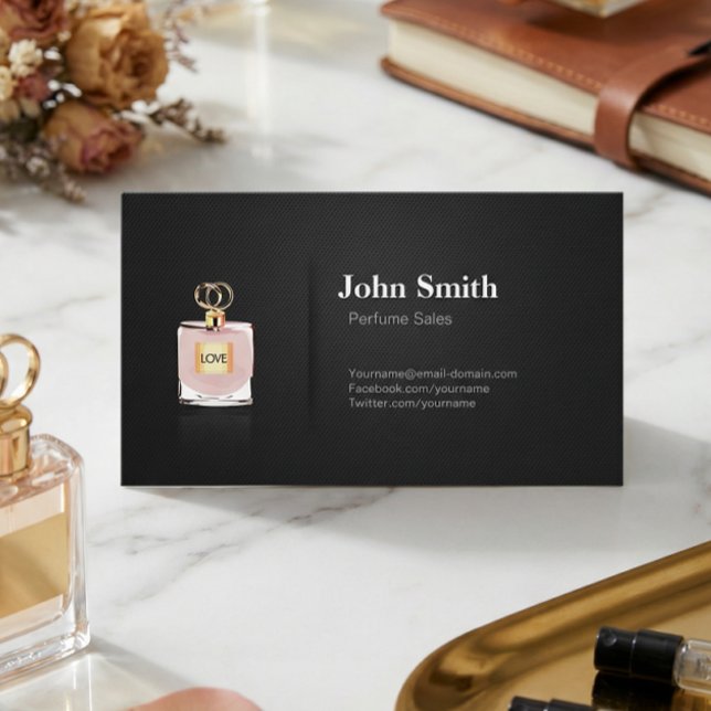 Perfume Sales - Professional Black Business Card (Creator Uploaded)
