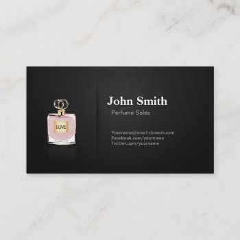Perfume Sales - Professional Black Business Card by CardHunter at Zazzle