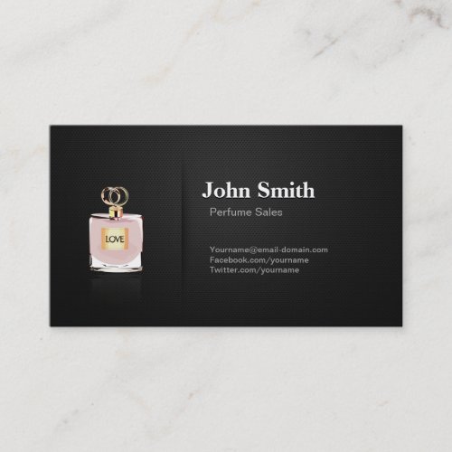 Perfume Sales _ Professional Black Business Card