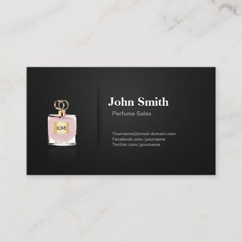 Perfume Sales - Professional Black Business Card