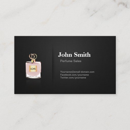 Customizable Perfume Sales - Professional Black Business Card