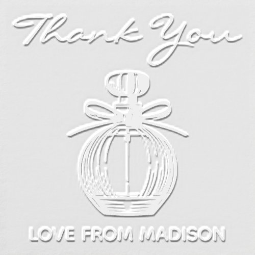 Perfume Thank You Bridal Shower Personalized Embosser