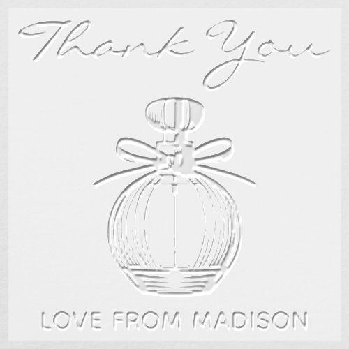 Perfume Thank You Bridal Shower Personalized Embosser