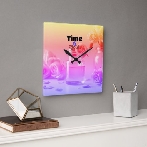 Perfume wallpaper Clock Design
