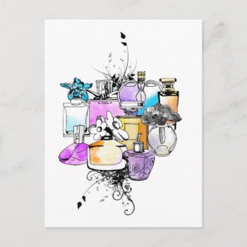 Perfumes Art Postcard by KeyholeDesign at Zazzle