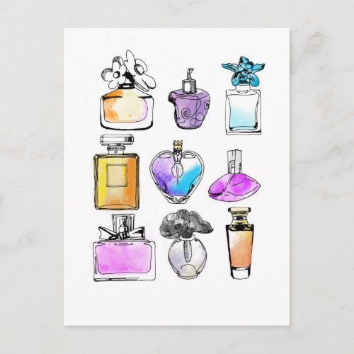 Perfumes Art Postcard