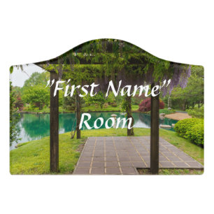 Pergola Of Wisteria Door Sign