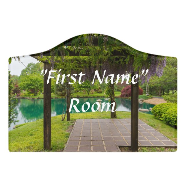 Pergola Of Wisteria Door Sign (Small Crest Front)