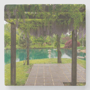 Pergola Of Wisteria Stone Coaster