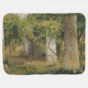 Pergola With Wine Grapes (Vineyard Landscape) Baby Blanket