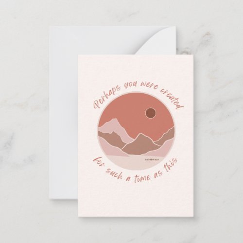 Perhaps You Were Created Blush Pink Christian Note Card