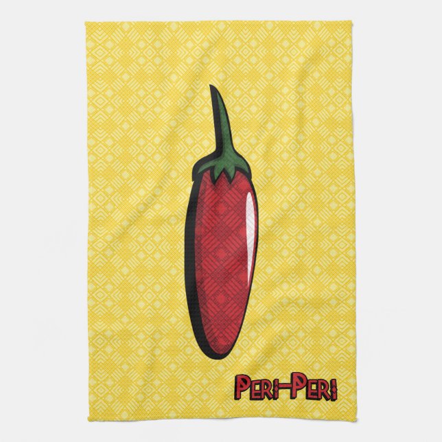 Peri-Peri Chili Pepper Kitchen Towel (Vertical)