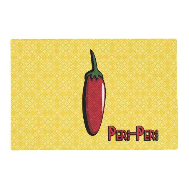 Peri-Peri Chili Pepper Laminated Placemat (Front)